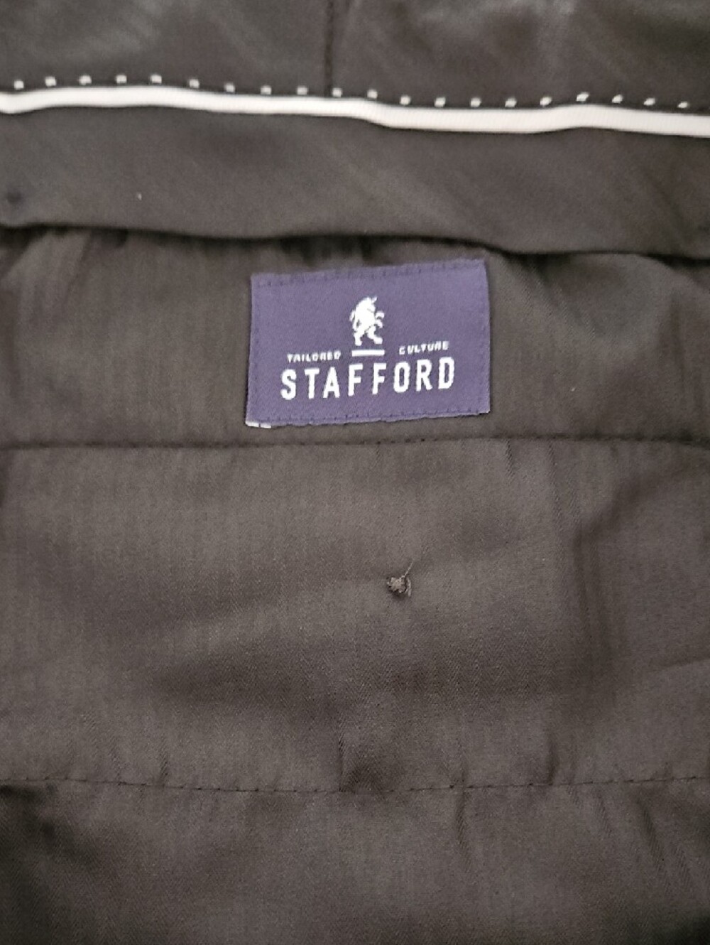 Stafford Black Men's Dress Pants - Straight Leg 42x30 Endurance Trouser - Picture 6 of 7